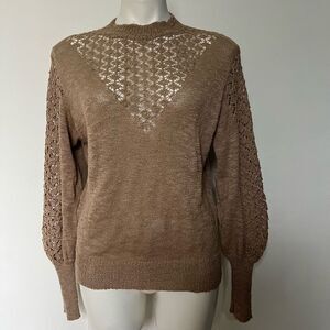 Mock Neck Cutout Knit Sweater